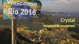  Presentation with olympic games - Cool new presentation design with 2016 olympic games rio de backdrop and a  colored foreground