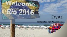  Presentation with rio 2016 - Audience pleasing presentation theme consisting of 2016 olympic games rio de backdrop and a  colored foreground