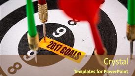  Presentation with goals - Audience pleasing PPT layouts consisting of 2016 planning - 2017 goals backdrop and a tawny brown colored foreground