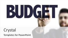  Presentation with budget - Colorful slide deck enhanced with 2016 planning - business man pointing the text backdrop and a white colored foreground