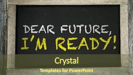  Presentation with ready - Colorful presentation theme enhanced with 2016 planning - dear future im ready written backdrop and a tawny brown colored foreground