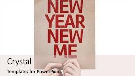  Presentation with new year card - Slides featuring 2016 planning - new year new me card background and a lemonade colored foreground