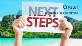  Presentation with steps - Audience pleasing theme consisting of 2016 planning - next steps card backdrop and a arctic colored foreground