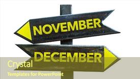  Presentation with december - Presentation theme featuring 2016 planning - november december signpost isolated background and a tawny brown colored foreground