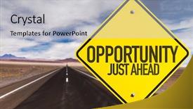  Presentation with opportunity - Presentation design with 2016 planning - opportunity just ahead sign background and a light gray colored foreground