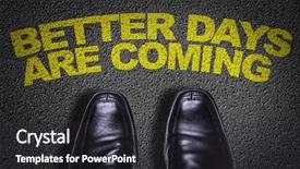  Presentation with better days - Beautiful slide set featuring 2016 planning - top view of business shoes backdrop and a dark gray colored foreground