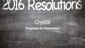  Presentation with resolutions - Amazing presentation theme having 2016 resolutions written backdrop and a gray colored foreground
