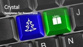  Presentation with keys - Presentation consisting of 2016 sales - computer keyboard with christmas keys background and a dark gray colored foreground