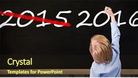  Presentation with pupil - Slide deck with 2016 school - cute pupil writing against blackboard background and a  colored foreground