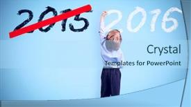  Presentation with pupil - Slides with 2016 school - cute pupil writing against blue background and a  colored foreground