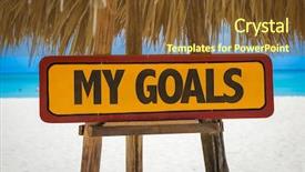  Presentation with goals - Slide set enhanced with 2016 strategy - my goals sign with beach background and a tawny brown colored foreground