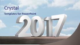  Presentation with blue-sky - PPT layouts having 2017-against-a-composite-image and a sky blue colored foreground