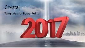  Presentation with blue sky - Colorful slides enhanced with composite image 3d of road backdrop and a light blue colored foreground