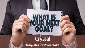  Presentation with goal - Amazing slide deck having 2017 goals - what is your next goal backdrop and a tawny brown colored foreground