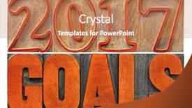  Presentation with red banner - Slide set consisting of 2017 goals banner - new year background and a coral colored foreground