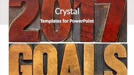  Presentation with new year - Presentation design enhanced with 2017 goals banner - new year background and a tawny brown colored foreground