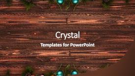  Presentation with aged wood - Presentation theme with 2017 happy new year seasonal background with real wood green pine colorful christmas baubles gift boxe and other seasonal stuff over an old wooden aged background background and a tawny brown colored foreground