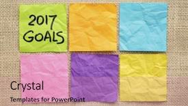  Presentation with new year - PPT layouts featuring 2017 new year goals - handwriting background and a lemonade colored foreground