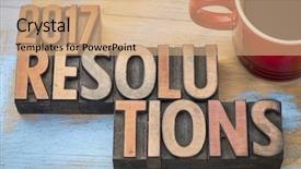  Presentation with resolutions - Beautiful PPT theme featuring 2017 resolutions word abstract backdrop and a coral colored foreground