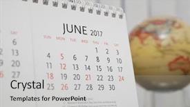 Presentation with june - Audience pleasing PPT layouts consisting of 2017 with blur earth globe backdrop and a light gray colored foreground