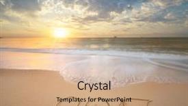  Presentation with sea shore - Presentation design enhanced with 2017 year on the sea background and a coral colored foreground