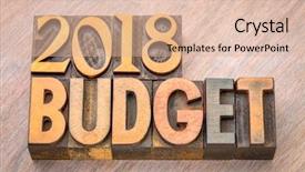  Presentation with budget - Slide set consisting of 2018 budget word abstract background and a lemonade colored foreground