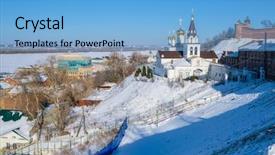  Presentation with russia - Cool new slides with 2018 church in the center backdrop and a light blue colored foreground