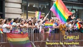  Presentation with rainbow wave - 