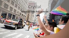  Presentation with rainbow wave - 