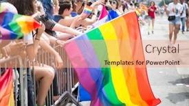  Presentation with rainbow wave - 