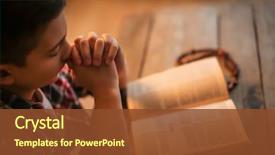  Presentation with january - Slides consisting of 2018 little boy with bible background and a tawny brown colored foreground