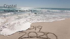  Presentation with new year 2019 - Slides consisting of 2019-and-2020-written background and a light blue colored foreground