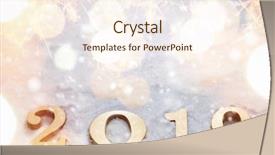  Presentation with new year 2019 - Cool new slides with 2019 golden figures backdrop and a cream colored foreground