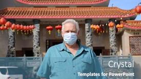  Presentation with novel - Amazing PPT theme having 2019-novel-coronavirus-2019-ncov backdrop and a teal colored foreground