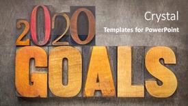  Presentation with resolutions - Cool new slides with 2020-goals-new-year-resolutions backdrop and a gray colored foreground