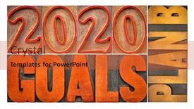  Presentation with personal goals - Slide set with 2020-goals-plan-b-isolated background and a red colored foreground