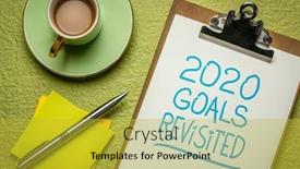  Presentation with personal goals - Presentation featuring 2020-goals-revisited-change background and a yellow colored foreground