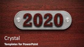  Presentation with congratulations - Presentation consisting of 2020-new-year-banner-logo background and a tawny brown colored foreground