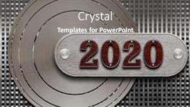  Presentation with business cards - PPT theme enhanced with 2020-new-year-banner-logo background and a gray colored foreground