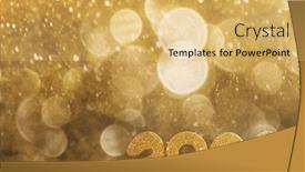  Presentation with new year 2020 - Presentation theme consisting of 2020 new year luxury design background and a yellow colored foreground