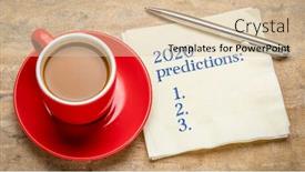  Presentation with new year 2020 - Amazing presentation design having 2020-predictions-list-handwriting backdrop and a lemonade colored foreground