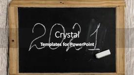  Presentation with 2021 - PPT theme enhanced with 2021-chalkboard-with-outlined-text background and a black colored foreground