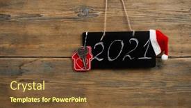 Presentation with 2021 - Presentation design with 2021-chalkboard-with-outlined-text background and a tawny brown colored foreground