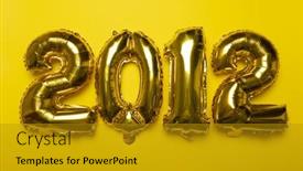  Presentation with golden yellow - Slide deck enhanced with 2021-concept-new-year background and a gold colored foreground