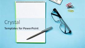  Presentation with goals - Colorful theme enhanced with 2021-goals-on-his-notebook backdrop and a arctic colored foreground