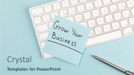  Presentation with new year - Theme with 2021-goals-on-his-notebook background and a sky blue colored foreground