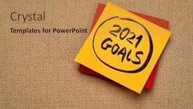  Presentation with resolutions - Slide set featuring 2021-goals-reminder-handwriting background and a coral colored foreground