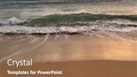  Presentation with 2021 - Cool new slides with 2021-hand-drawn-on-sand backdrop and a coral colored foreground