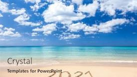  Presentation with 2021 - Beautiful slides featuring 2021-hand-written-sign backdrop and a lemonade colored foreground