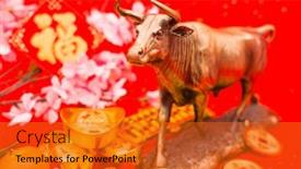  Presentation with 2021 - Slides featuring 2021-is-year background and a gold colored foreground